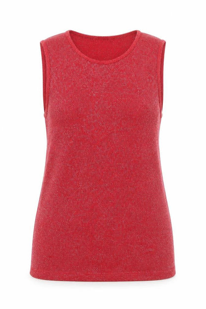 Womens UK Size 14 Evans Red Basic Tank