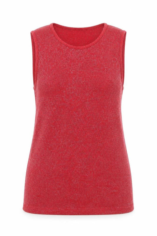 Womens UK Size 14 Evans Red Basic Tank