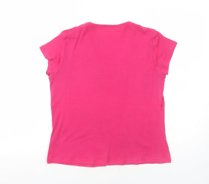 Womens UK Size 14 Marks and Spencer Pink Basic Blouse