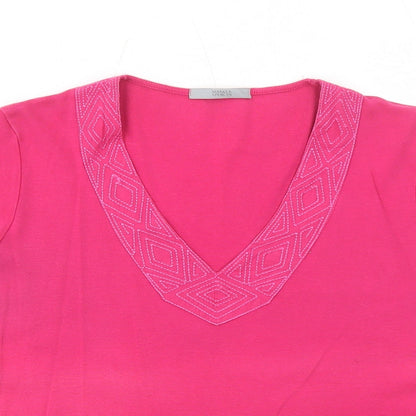 Womens UK Size 14 Marks and Spencer Pink Basic Blouse
