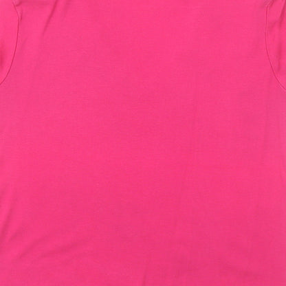 Womens UK Size 14 Marks and Spencer Pink Basic Blouse