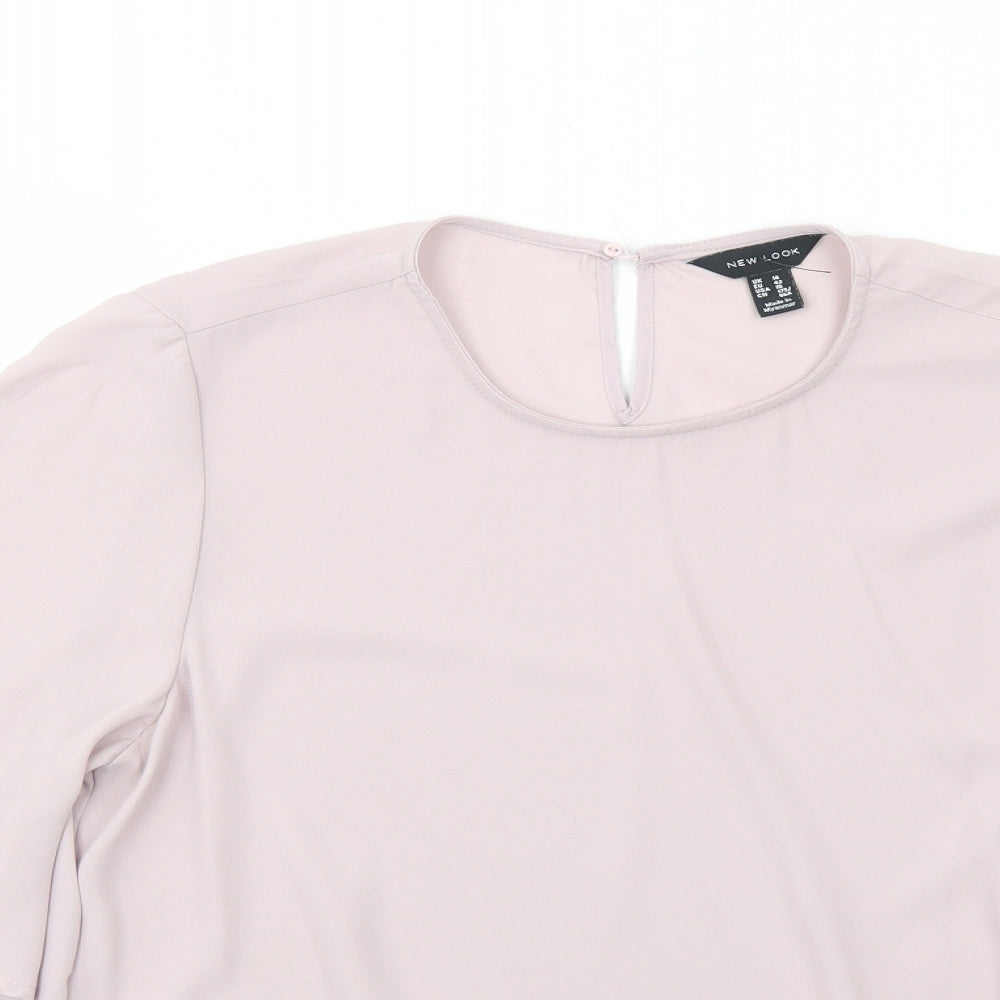 Womens UK Size 14 New Look Purple Basic Blouse