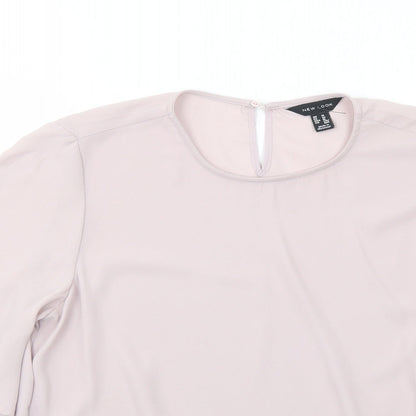 Womens UK Size 14 New Look Purple Basic Blouse