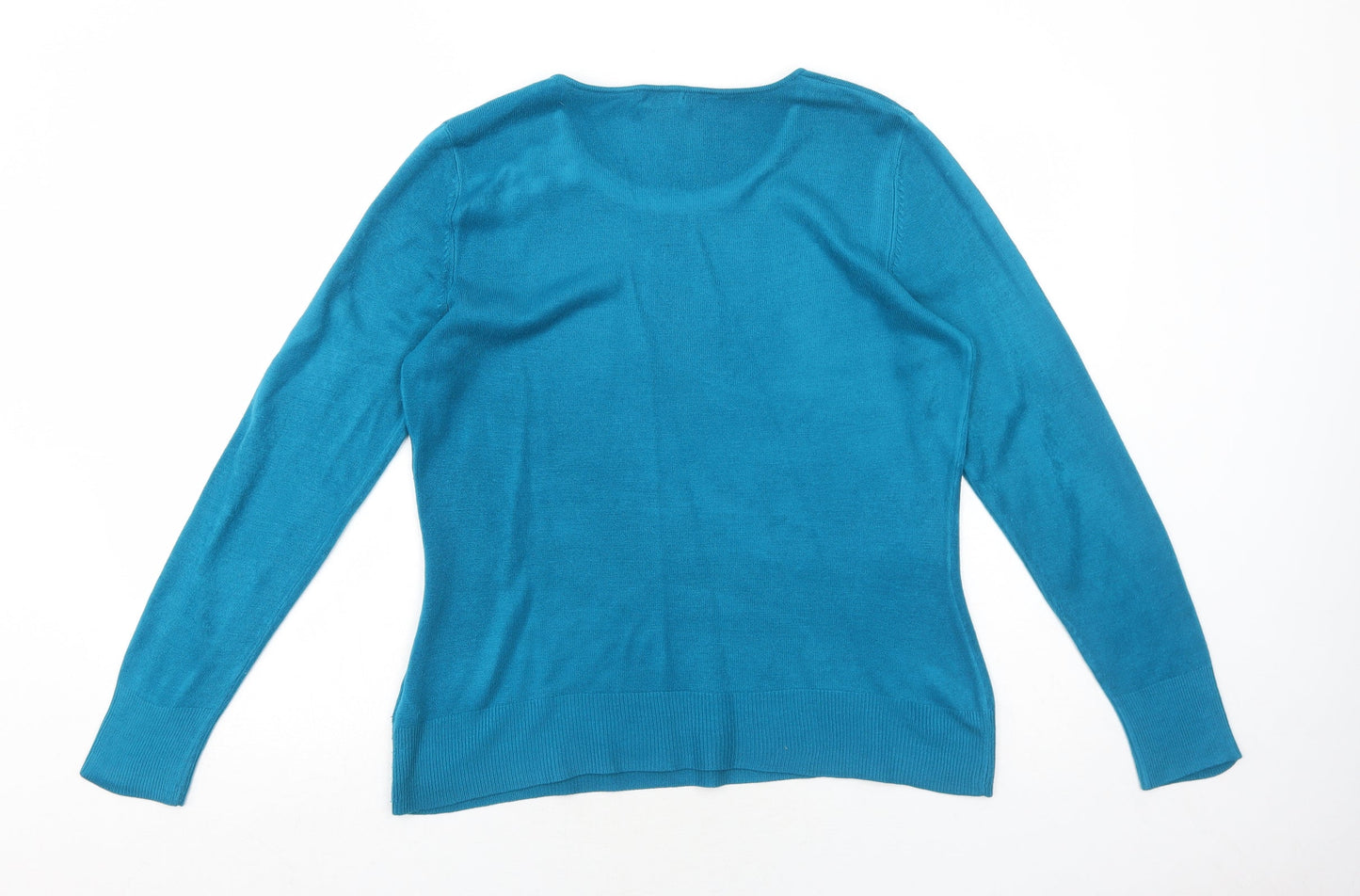Womens UK Size M M&Co Blue Pullover Jumper