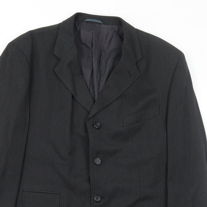 Mens UK Size 42 Jonathan Adams Regular Black Suit Jacket