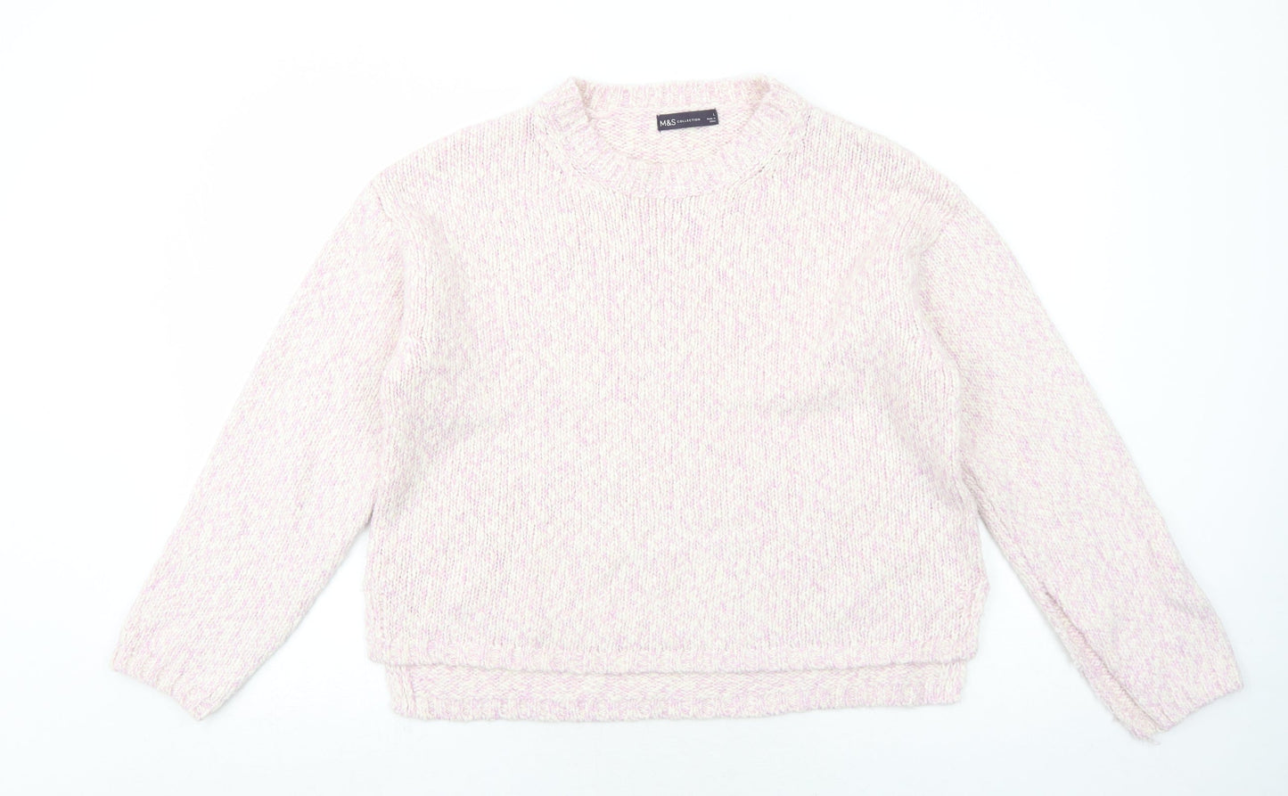 Womens UK Size L Marks and Spencer Pink Pullover Jumper