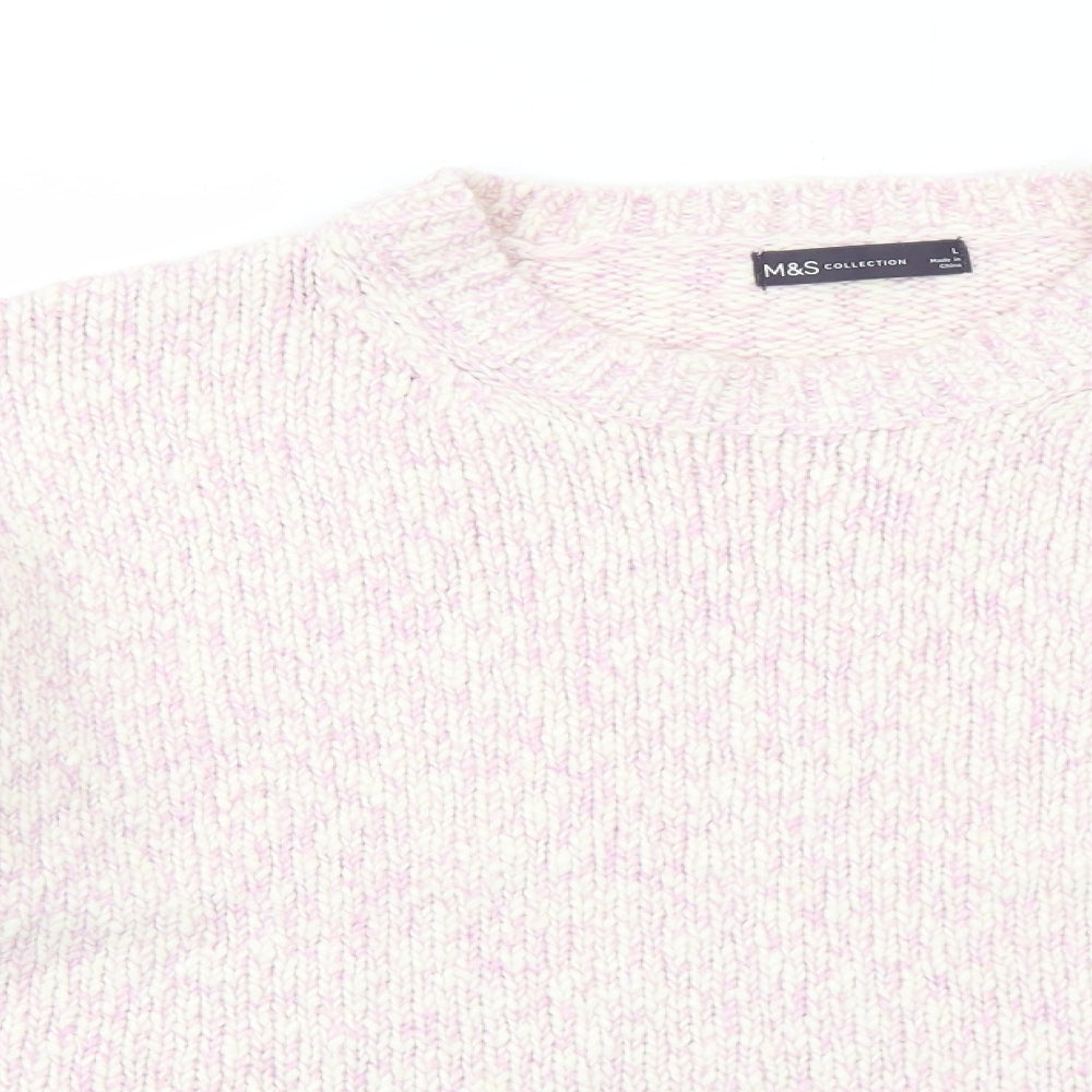 Womens UK Size L Marks and Spencer Pink Pullover Jumper