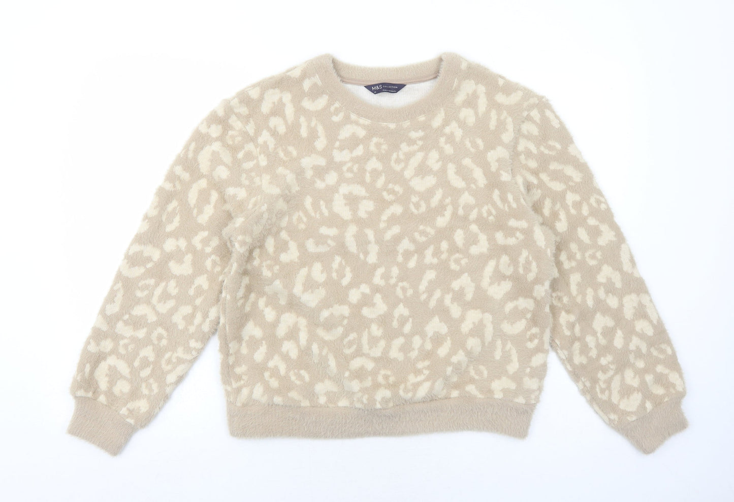 Womens UK Size XS Marks and Spencer Beige Pullover Jumper
