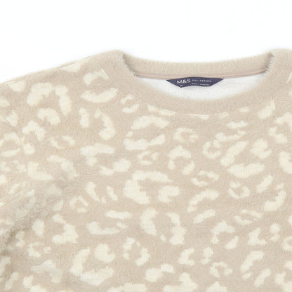 Womens UK Size XS Marks and Spencer Beige Pullover Jumper