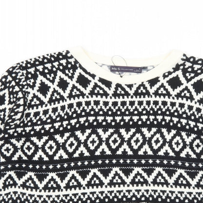 Womens UK Size 10 Marks and Spencer Black Pullover Jumper