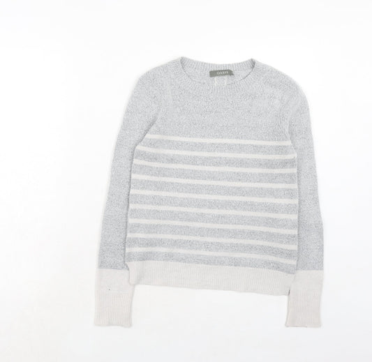 Womens UK Size XS Oasis Grey Pullover Jumper