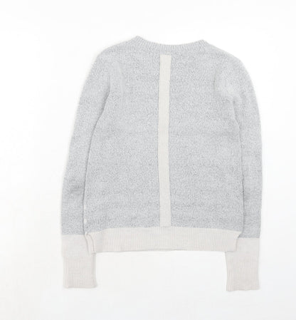 Womens UK Size XS Oasis Grey Pullover Jumper
