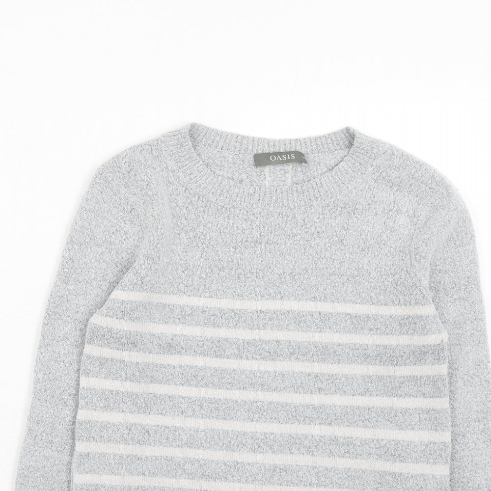 Womens UK Size XS Oasis Grey Pullover Jumper