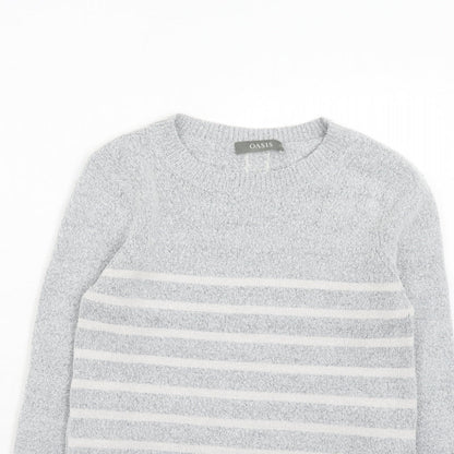 Womens UK Size XS Oasis Grey Pullover Jumper