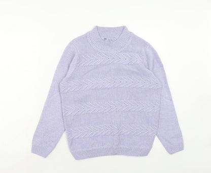 Womens UK Size S EWM Purple Pullover Jumper
