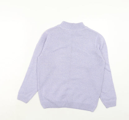 Womens UK Size S EWM Purple Pullover Jumper