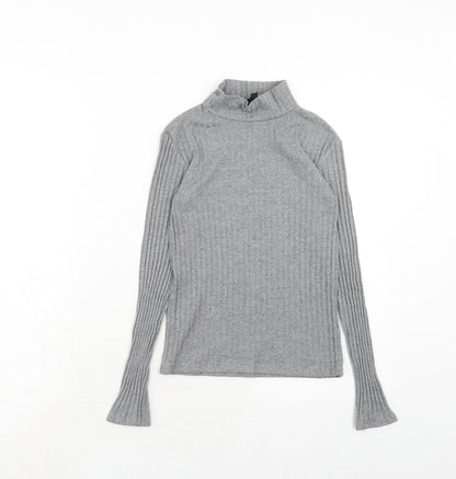 Womens UK Size 6 Topshop Grey Pullover Jumper