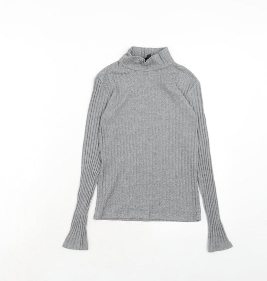 Womens UK Size 6 Topshop Grey Pullover Jumper
