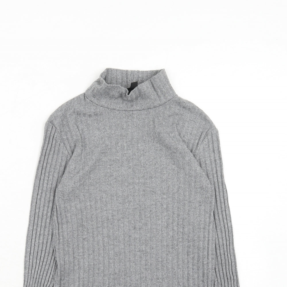 Womens UK Size 6 Topshop Grey Pullover Jumper