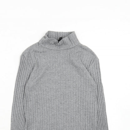 Womens UK Size 6 Topshop Grey Pullover Jumper