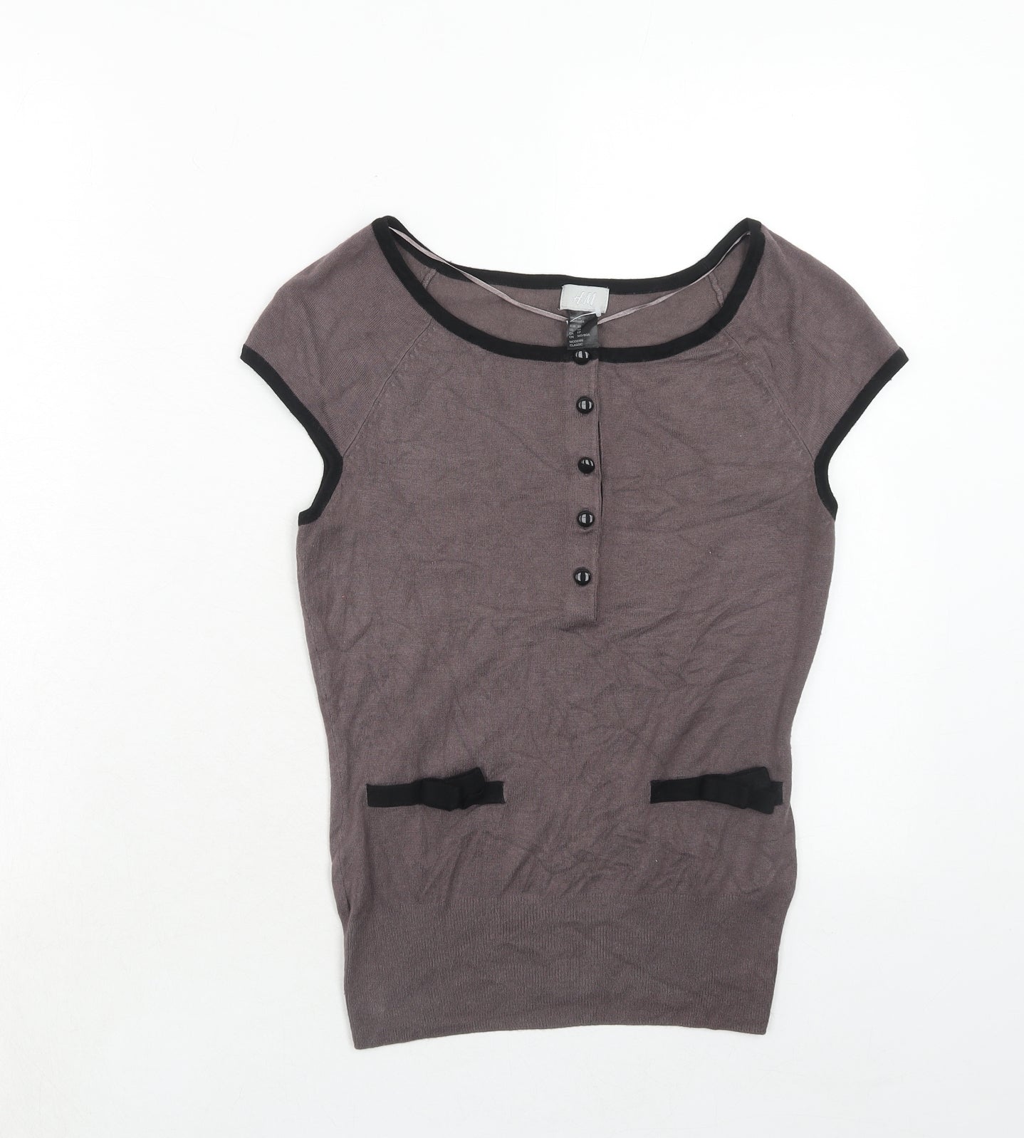 Womens UK Size XS H&M Grey Pullover Jumper
