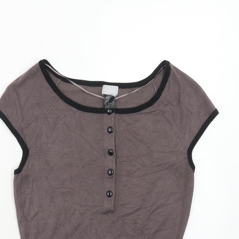 Womens UK Size XS H&M Grey Pullover Jumper