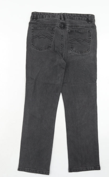 Yessica Womens Black Cotton Straight Jeans Size 10 Regular Zip