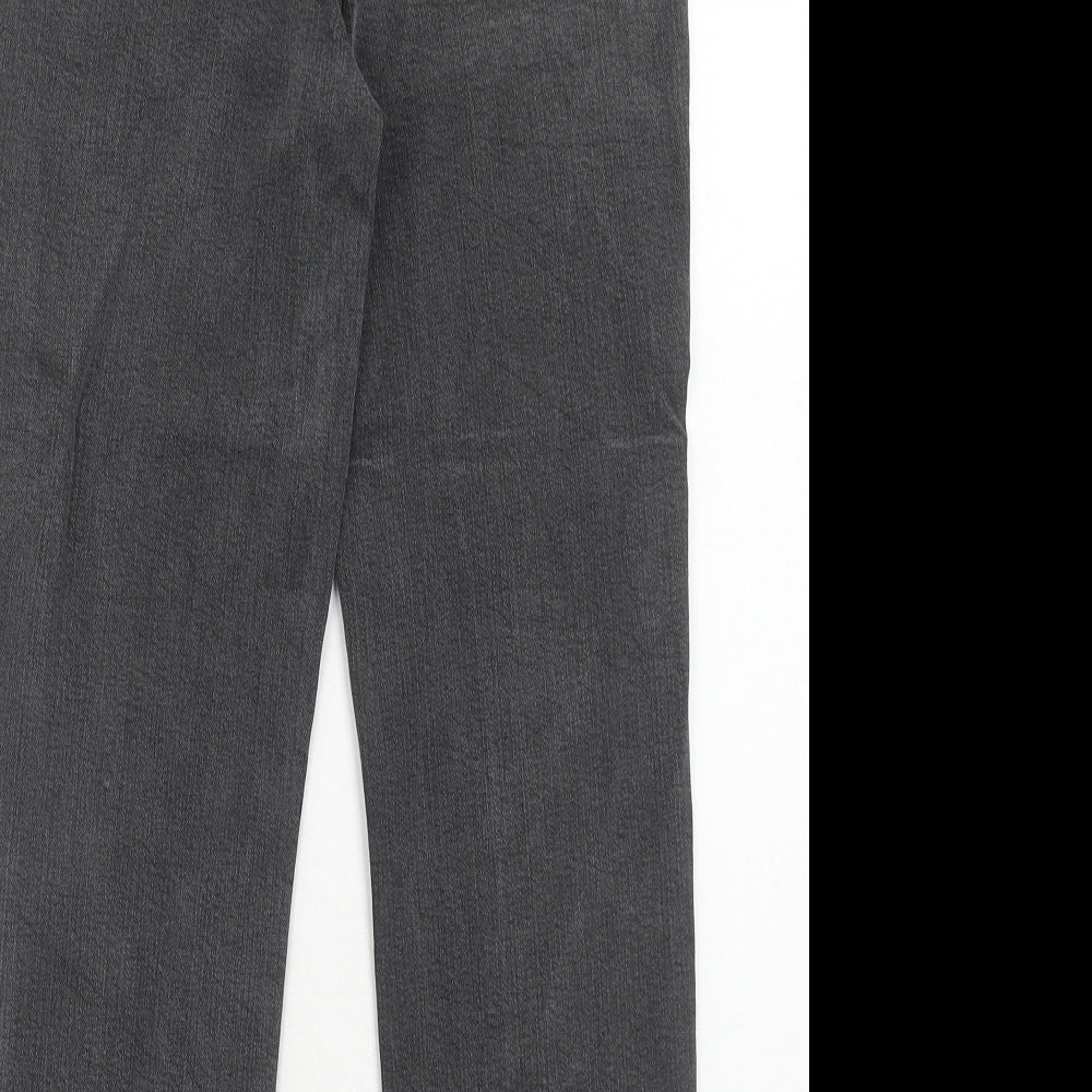 Yessica Womens Black Cotton Straight Jeans Size 10 Regular Zip