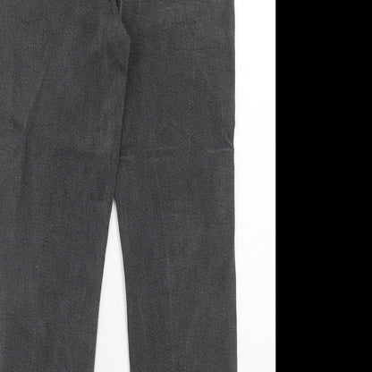 Yessica Womens Black Cotton Straight Jeans Size 10 Regular Zip