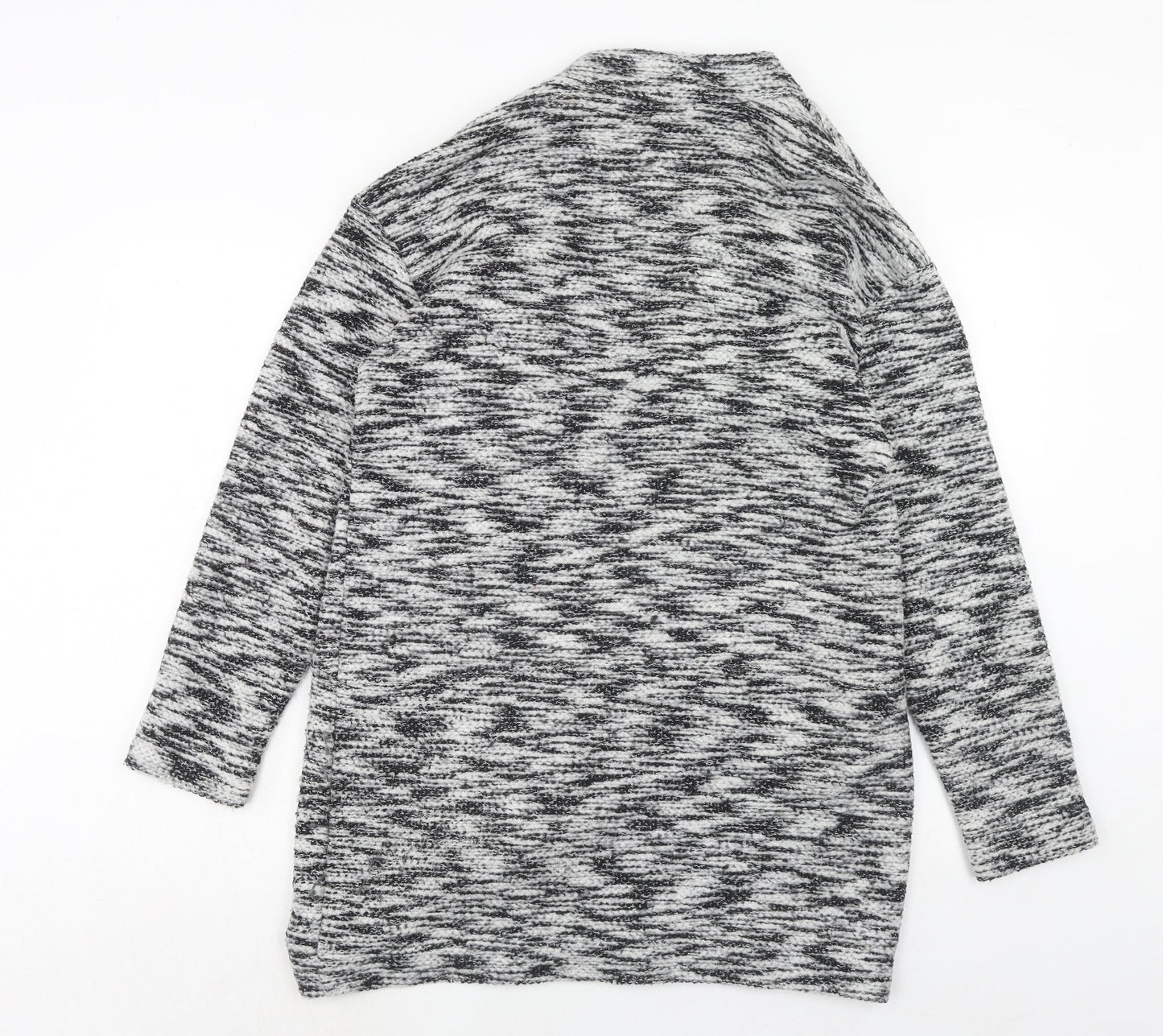 Black Tape Womens Black V-Neck Polyester Cardigan Jumper Size M