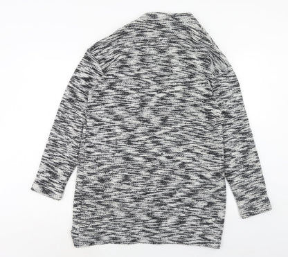 Black Tape Womens Black V-Neck Polyester Cardigan Jumper Size M