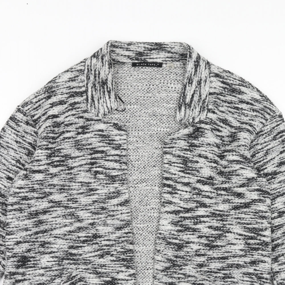 Black Tape Womens Black V-Neck Polyester Cardigan Jumper Size M