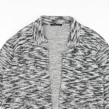 Black Tape Womens Black V-Neck Polyester Cardigan Jumper Size M