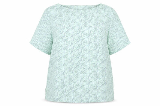 Womens UK Size 14 Slimma Green Basic Blouse