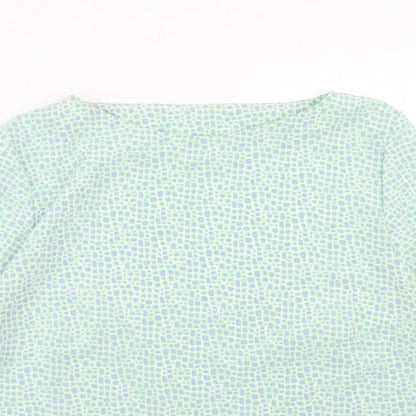 Womens UK Size 14 Slimma Green Basic Blouse