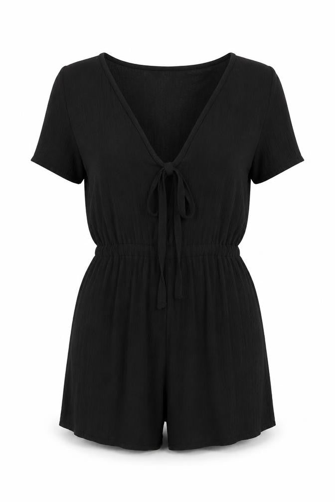 Womens UK Size 10 Missguided One-Piece Black Playsuit