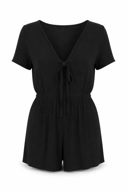 Womens UK Size 10 Missguided One-Piece Black Playsuit