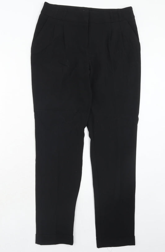 Womens UK Size 10 M&Co Regular Fit  Black Trousers