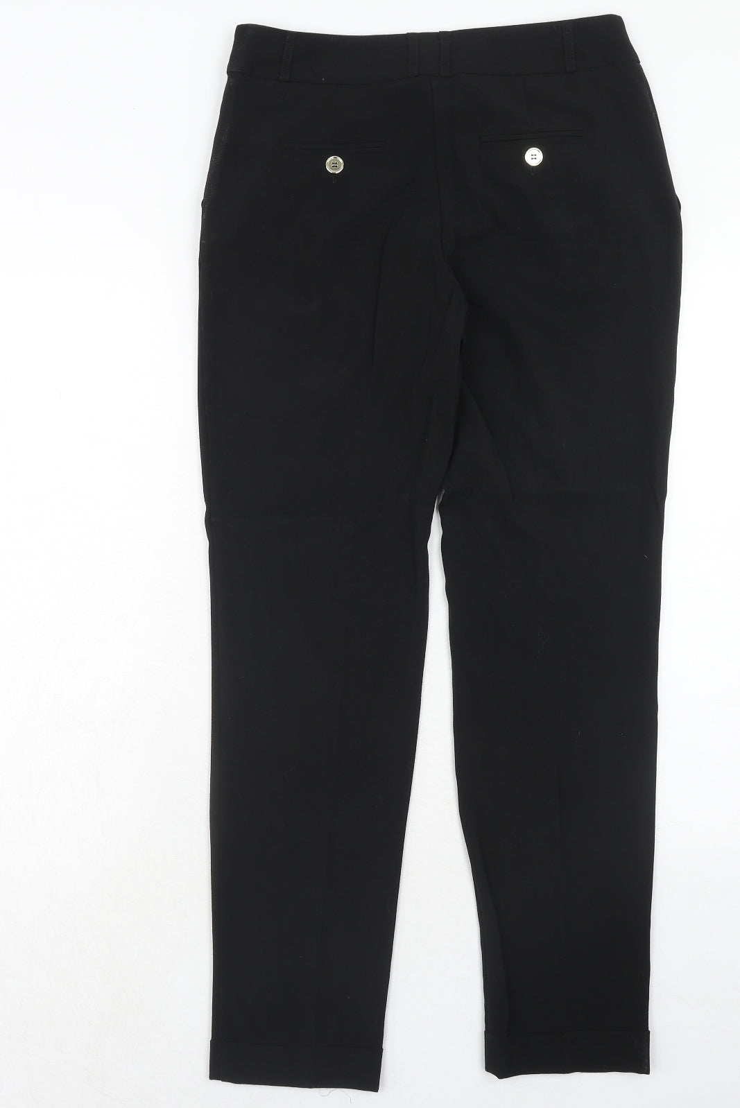 Womens UK Size 10 M&Co Regular Fit  Black Trousers