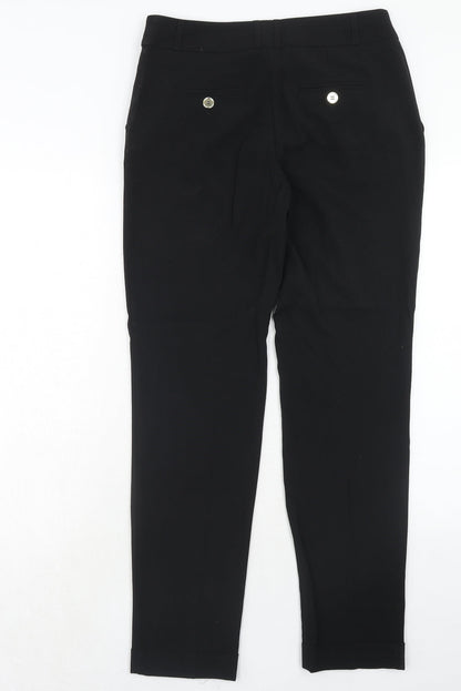 Womens UK Size 10 M&Co Regular Fit  Black Trousers