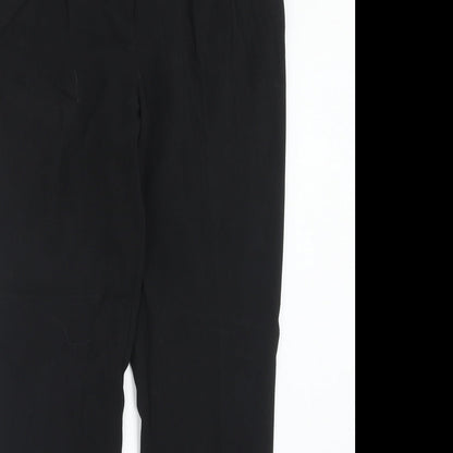 Womens UK Size 10 M&Co Regular Fit  Black Trousers