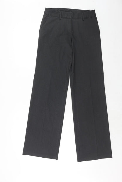 Womens UK Size 10 Sisley Regular Fit Dress Pants Grey Trousers