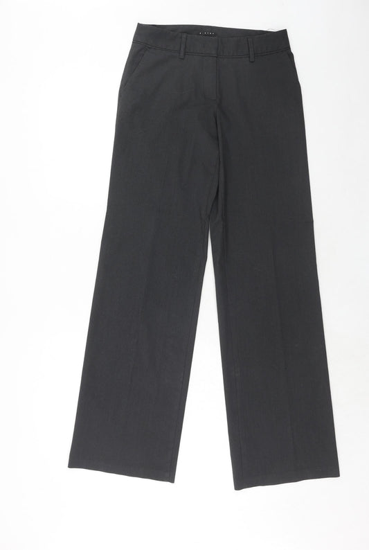 Womens UK Size 10 Sisley Regular Fit Dress Pants Grey Trousers