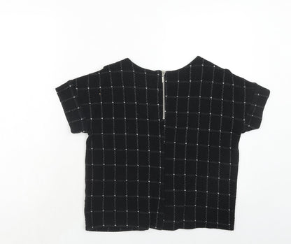 Womens UK Size S Sfera Black Basic Blouse