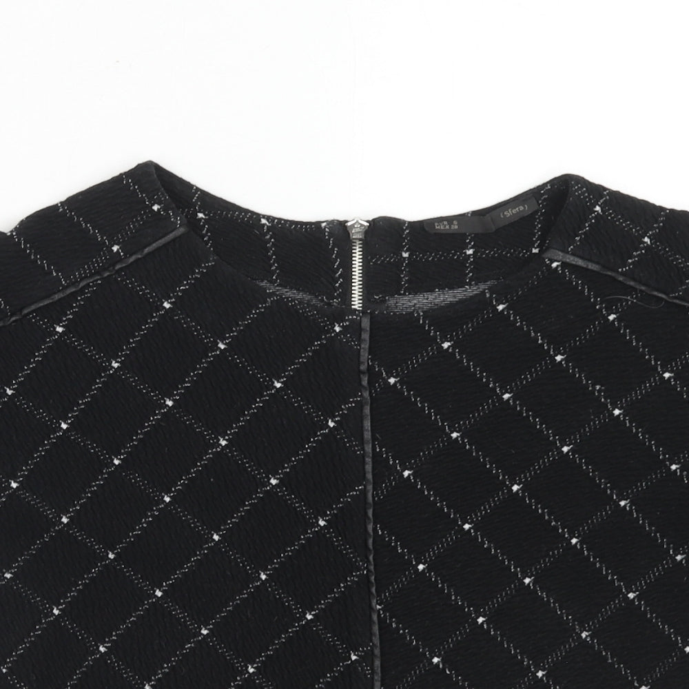 Womens UK Size S Sfera Black Basic Blouse
