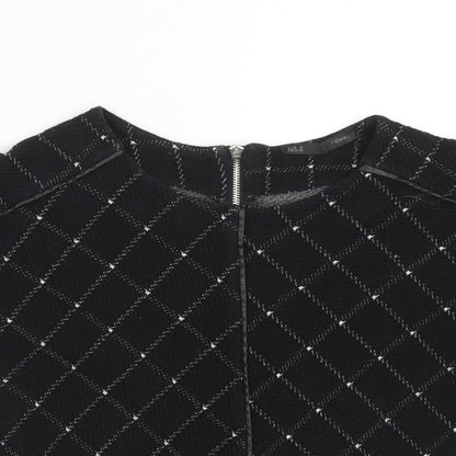 Womens UK Size S Sfera Black Basic Blouse