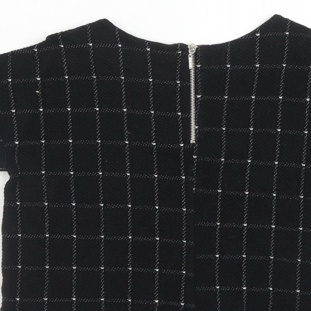 Womens UK Size S Sfera Black Basic Blouse