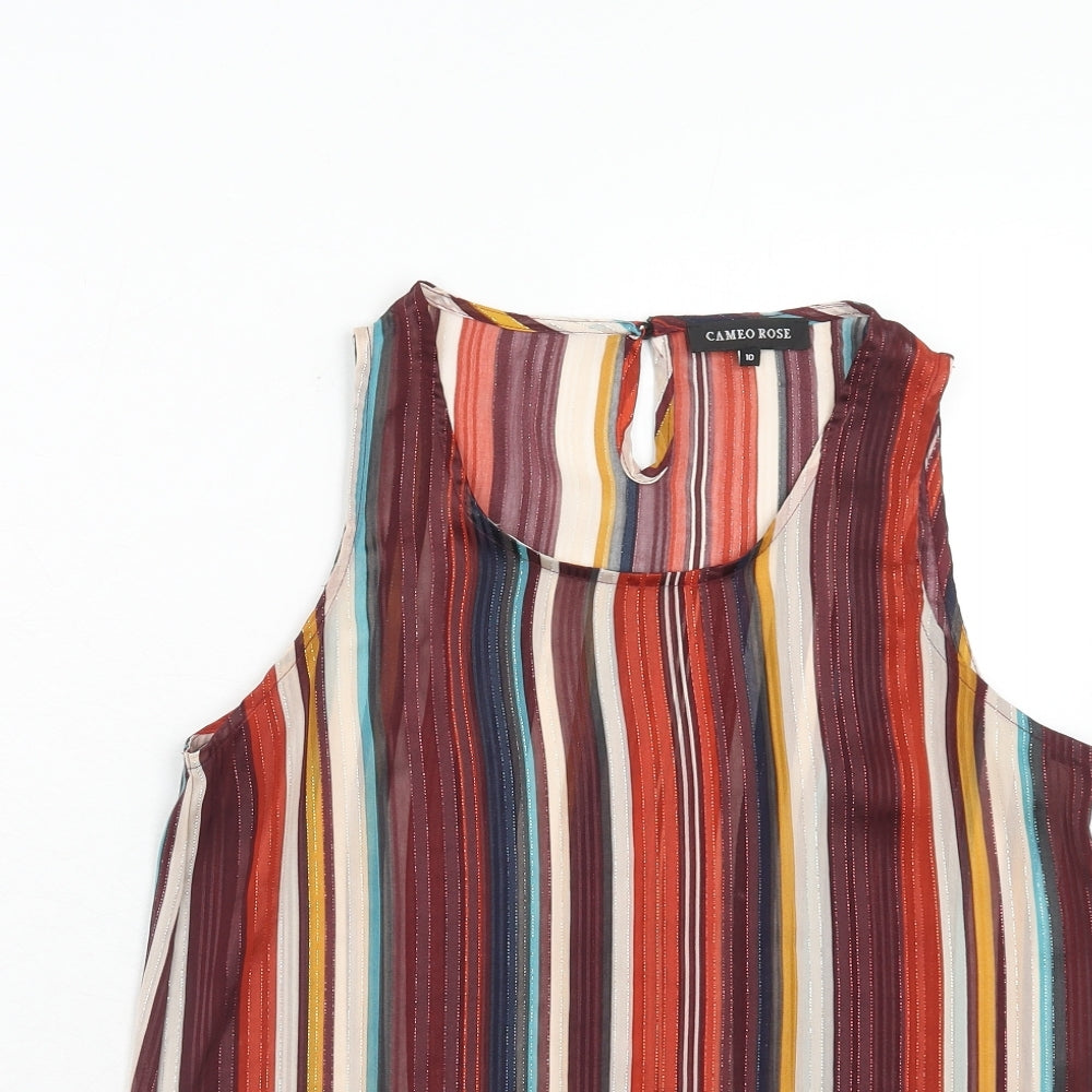 Womens UK Size 10 New Look Multicoloured Basic Tank