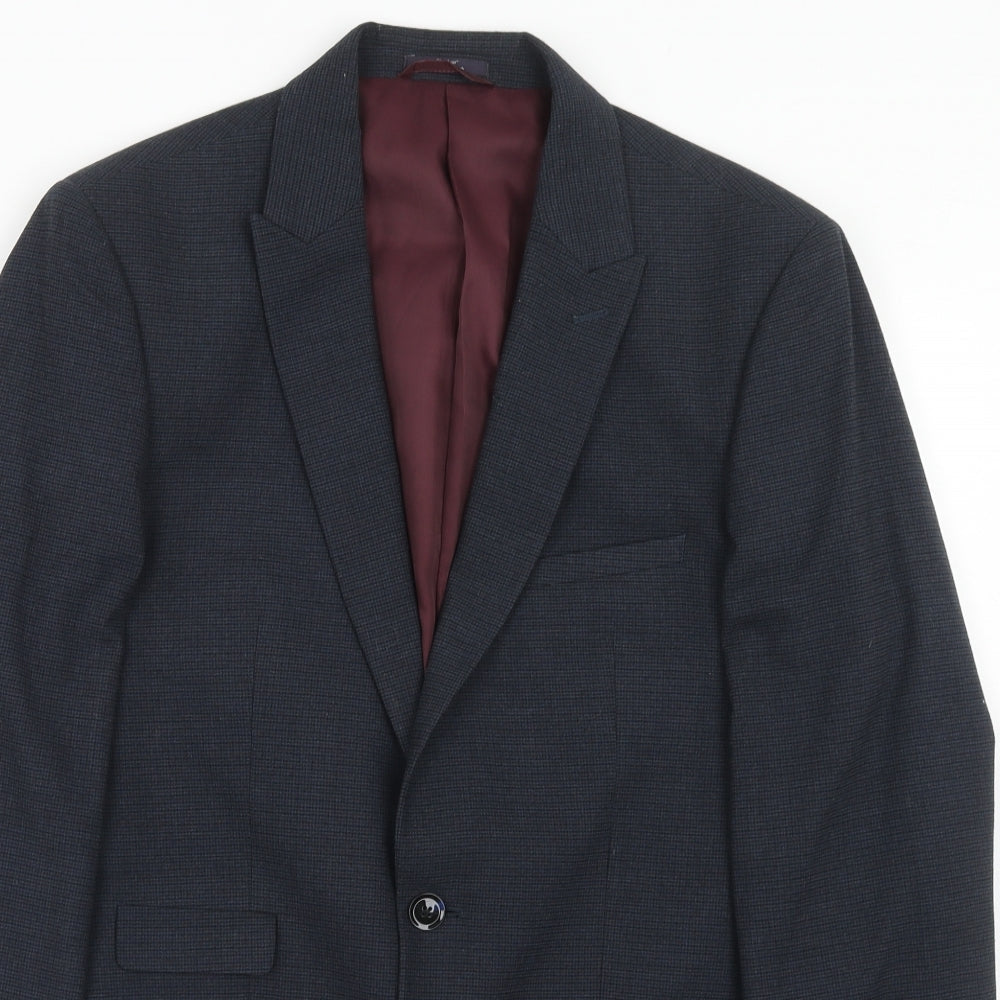 Mens UK Size 38 Marks and Spencer Regular Blue Suit Jacket
