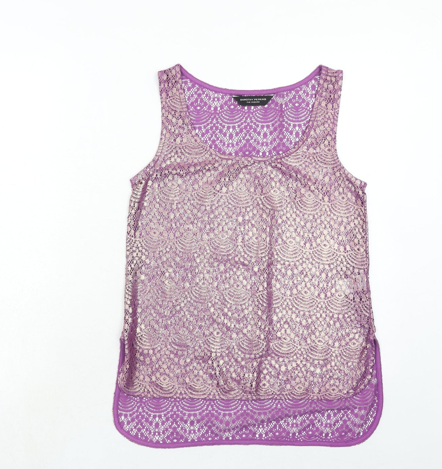 Womens UK Size 6 Dorothy Perkins Purple Basic Tank
